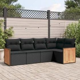 5-piece garden furniture set and black synthetic rattan cushions by , Garden sets - Ref: Foro24-3260025, Price: 340,03 €, Dis...