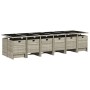 Set comedor jardín y cojines 17 pzas ratán sintético gris claro de , Conjuntos de jardín - Ref: Foro24-3210647, Precio: 999,50 €