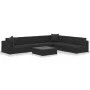 Set de muebles de jardín y cojines 7 pzas ratán sintético negro de vidaXL, Conjuntos de jardín - Ref: Foro24-47256, Precio: 9...