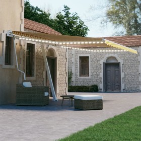 Toldo automático LED sensor de viento amarillo blanco 400x300cm de , Toldos - Ref: Foro24-3069553, Precio: 735,96 €, Descuent...