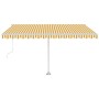 Automatische Markise LED-Windsensor gelb weiß 400x300cm von , Markisen - Ref: Foro24-3069553, Preis: 735,96 €, Rabatt: %