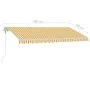 Automatic awning LED wind sensor yellow white 400x300cm by , Awnings - Ref: Foro24-3069553, Price: 721,40 €, Discount: %
