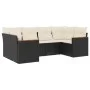6-piece garden sofa set and black synthetic rattan cushions by , Garden sets - Ref: Foro24-3258661, Price: 389,18 €, Discount: %