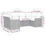 6-teiliges Gartensofa-Set und schwarze synthetische Rattankissen von , Gartensets - Ref: Foro24-3258661, Preis: 395,46 €, Rab...
