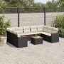 Garden sofa set 10 pieces with black synthetic rattan cushions by , Garden sets - Ref: Foro24-3258682, Price: 581,28 €, Disco...