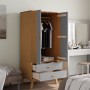 OLDEN Kleiderschrank aus massivem Kiefernholz, grau und braun, 76,5 x 53 x 172 cm von , Kleiderschränke - Ref: Foro24-358595,...