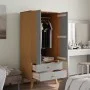 OLDEN Kleiderschrank aus massivem Kiefernholz, grau und braun, 76,5 x 53 x 172 cm von , Kleiderschränke - Ref: Foro24-358595,...