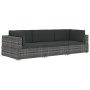 Set Gartensofas mit Kissen 3 Stück synthetisches Rattangrau von vidaXL, Gartensets - Ref: Foro24-47266, Preis: 314,36 €, Raba...