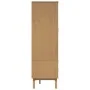 OLDEN Kleiderschrank aus massivem Kiefernholz, grau und braun, 76,5 x 53 x 172 cm von , Kleiderschränke - Ref: Foro24-358595,...