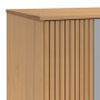 OLDEN Kleiderschrank aus massivem Kiefernholz, grau und braun, 76,5 x 53 x 172 cm von , Kleiderschränke - Ref: Foro24-358595,...