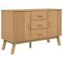 OLDEN sideboard solid brown pine wood 114x43x73.5 cm by , Sideboards - Ref: Foro24-358597, Price: 187,07 €, Discount: %