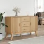 OLDEN sideboard solid brown pine wood 114x43x73.5 cm by , Sideboards - Ref: Foro24-358597, Price: 187,07 €, Discount: %