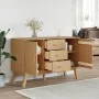 OLDEN sideboard solid brown pine wood 114x43x73.5 cm by , Sideboards - Ref: Foro24-358597, Price: 187,07 €, Discount: %