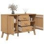 OLDEN Sideboard aus massivem braunem Kiefernholz 114x43x73,5 cm von , Sideboards - Ref: Foro24-358597, Preis: 183,30 €, Rabat...