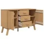 OLDEN sideboard solid brown pine wood 114x43x73.5 cm by , Sideboards - Ref: Foro24-358597, Price: 187,07 €, Discount: %