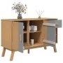 OLDEN Sideboard aus massivem Kiefernholz grau und braun 114x43x73,5 cm von , Sideboards - Ref: Foro24-358607, Preis: 158,04 €...