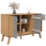 OLDEN sideboard solid pine wood gray and brown 114x43x73.5 cm by , Sideboards - Ref: Foro24-358607, Price: 160,58 €, Discount: %