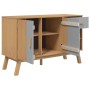 OLDEN sideboard solid pine wood gray and brown 114x43x73.5 cm by , Sideboards - Ref: Foro24-358607, Price: 160,58 €, Discount: %