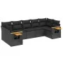 7-piece garden dining set and black synthetic rattan cushions by , Garden sets - Ref: Foro24-3227105, Price: 521,39 €, Discou...