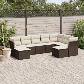 9-piece garden sofa set and brown synthetic rattan cushions by , Garden sets - Ref: Foro24-3218573, Price: 559,01 €, Discount: %