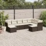 9-piece garden sofa set and brown synthetic rattan cushions by , Garden sets - Ref: Foro24-3218573, Price: 559,01 €, Discount: %