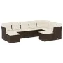 9-piece garden sofa set and brown synthetic rattan cushions by , Garden sets - Ref: Foro24-3218573, Price: 559,01 €, Discount: %