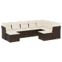 9-teiliges Gartensofa-Set und braune Kissen aus synthetischem Rattan von , Gartensets - Ref: Foro24-3218573, Preis: 538,74 €,...