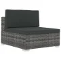 Garden sofa set with 3-piece synthetic rattan gray cushions by vidaXL, Garden sets - Ref: Foro24-47266, Price: 309,97 €, Disc...