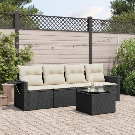 5-piece garden furniture set and black synthetic rattan cushions by , Garden sets - Ref: Foro24-3252223, Price: 311,02 €, Dis...