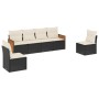 6-piece garden sofa set and black synthetic rattan cushions by , Garden sets - Ref: Foro24-3259942, Price: 358,84 €, Discount: %