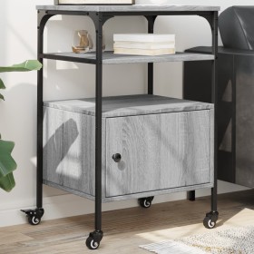 Printer stand 3 levels gray Sonoma 50x40x76 cm by , Printer supports - Ref: Foro24-842294, Price: 67,81 €, Discount: %