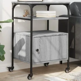 Printer stand 3 levels gray Sonoma 50x40x76 cm by , Printer supports - Ref: Foro24-842294, Price: 66,90 €, Discount: %