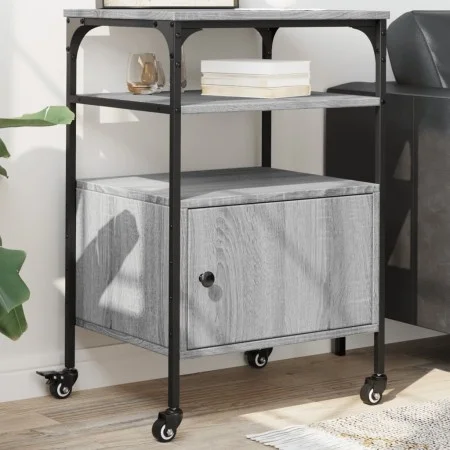 Printer stand 3 levels gray Sonoma 50x40x76 cm by , Printer supports - Ref: Foro24-842294, Price: 66,90 €, Discount: %