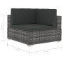 Set Gartensofas mit Kissen 3 Stück synthetisches Rattangrau von vidaXL, Gartensets - Ref: Foro24-47266, Preis: 314,36 €, Raba...