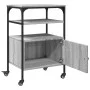 Printer stand 3 levels gray Sonoma 50x40x76 cm by , Printer supports - Ref: Foro24-842294, Price: 66,90 €, Discount: %