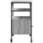 Printer stand 3 levels gray Sonoma 50x40x76 cm by , Printer supports - Ref: Foro24-842294, Price: 66,90 €, Discount: %