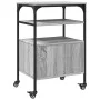 Printer stand 3 levels gray Sonoma 50x40x76 cm by , Printer supports - Ref: Foro24-842294, Price: 66,90 €, Discount: %