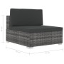 Set Gartensofas mit Kissen 3 Stück synthetisches Rattangrau von vidaXL, Gartensets - Ref: Foro24-47266, Preis: 314,36 €, Raba...
