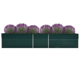 Grünes Gartenbett aus verzinktem Stahl, 400 x 80 x 77 cm von vidaXL, Töpfe und Pflanzgefäße - Ref: Foro24-47061, Preis: 135,9...