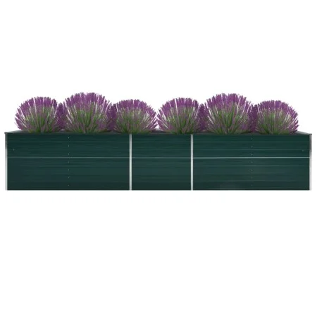 Grünes Gartenbett aus verzinktem Stahl, 400 x 80 x 77 cm von vidaXL, Töpfe und Pflanzgefäße - Ref: Foro24-47061, Preis: 130,4...