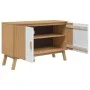 OLDEN sideboard solid white and brown pine wood 114x43x73.5cm by , Sideboards - Ref: Foro24-358611, Price: 152,42 €, Discount: %