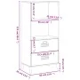 VIKEN black engineered wood bookcase 60x35x123 cm by , Bookcases and shelves - Ref: Foro24-374948, Price: 130,85 €, Discount: %