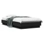 Black engineered wood bed frame 90x190 cm by , Beds and slatted bases - Ref: Foro24-839631, Price: 86,85 €, Discount: %