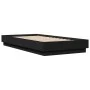 Black engineered wood bed frame 90x190 cm by , Beds and slatted bases - Ref: Foro24-839631, Price: 86,85 €, Discount: %