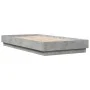 Concrete gray engineered wood bed frame 90x190 cm by , Beds and slatted bases - Ref: Foro24-839633, Price: 84,07 €, Discount: %