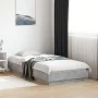 Concrete gray engineered wood bed frame 90x190 cm by , Beds and slatted bases - Ref: Foro24-839633, Price: 84,07 €, Discount: %