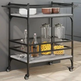 Sonoma gray engineered wood kitchen cart 82x40x78.5 cm by , Kitchen and dining carts - Ref: Foro24-842364, Price: 50,83 €, Di...