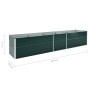 Grünes Gartenbett aus verzinktem Stahl, 400 x 80 x 77 cm von vidaXL, Töpfe und Pflanzgefäße - Ref: Foro24-47061, Preis: 135,9...