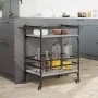 Sonoma grauer Küchenwagen aus Holzwerkstoff, 82 x 40 x 78,5 cm von , Küchen- und Speisewagen - Ref: Foro24-842364, Preis: 50,...