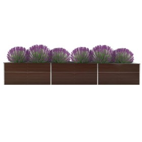 Braunes Gartenbett aus verzinktem Stahl, 480 x 80 x 77 cm von vidaXL, Töpfe und Pflanzgefäße - Ref: Foro24-47070, Preis: 151,...
